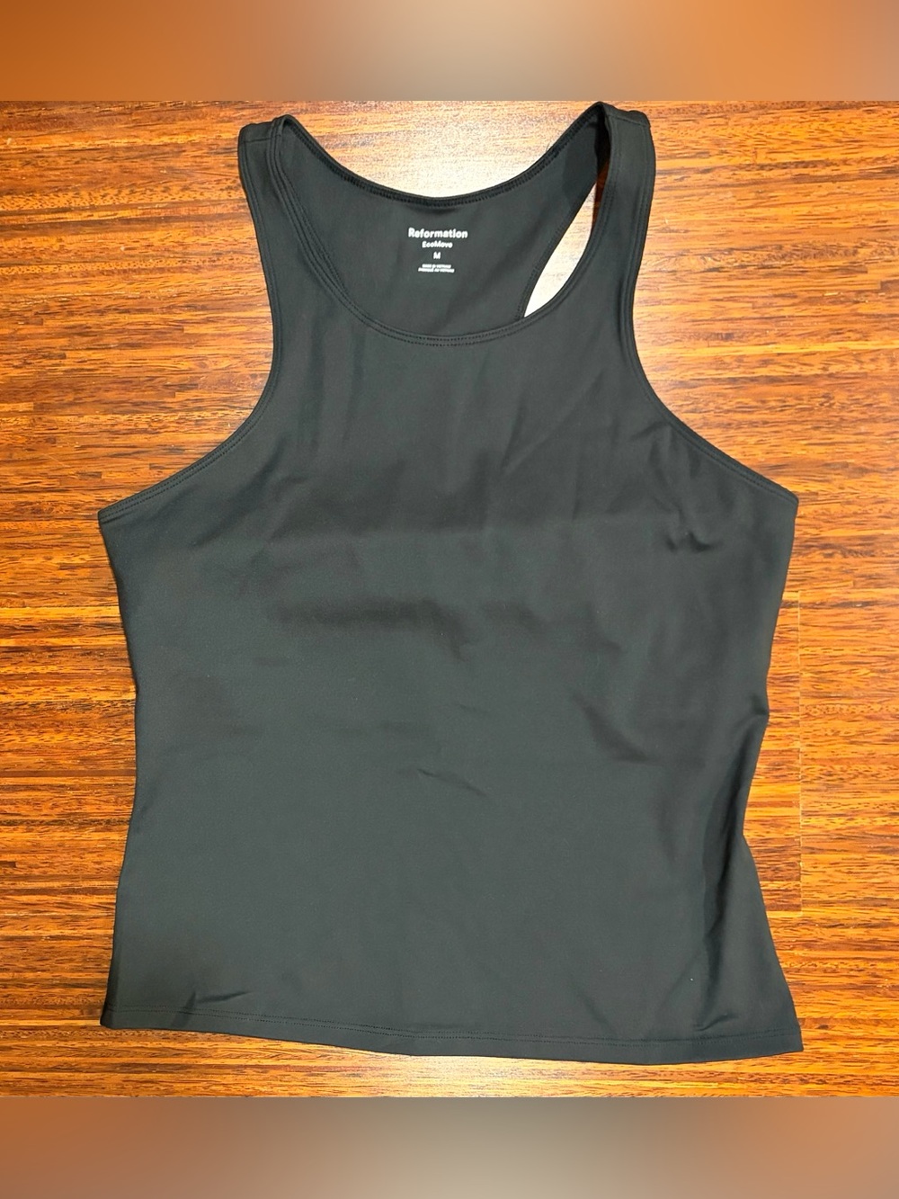 Reformation EcoMove Active Racerback Tank with Shelf Bra - Black - Medium